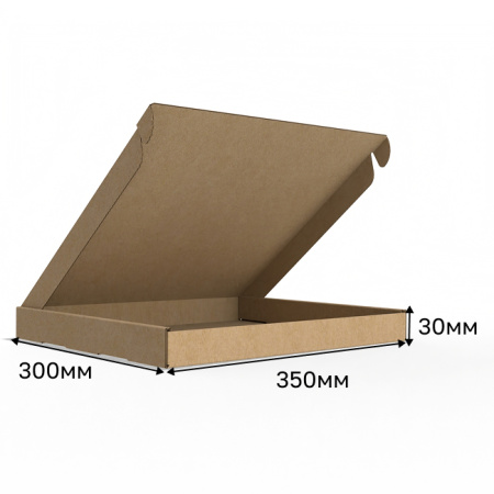 Короб самосбоный с ушками 350*300*30 Бурый В